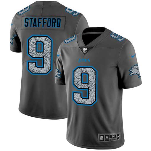 Men Detroit Lions #9 Stafford Nike Teams Gray Fashion Static Limited NFL Jerseys->new york giants->NFL Jersey